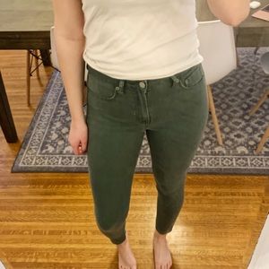 Aero Army Green High Waisted Jegging Jeans